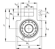 Подшипниковые узлы с&nbsp;корпусами-натяжителями UKT216, FAG
