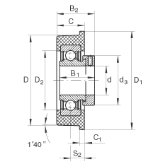 Закрепляемые подшипники CRB30/83, INA