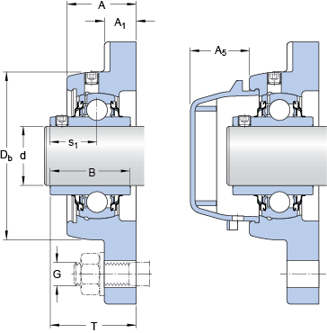 Шарикоподшипниковые узлы FYWR 30 YTHR, SKF