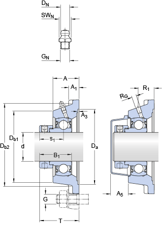 Шарикоподшипниковые узлы FY 35 FM, SKF