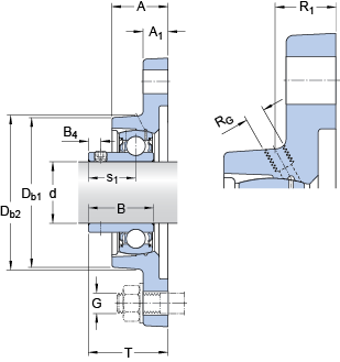 Шарикоподшипниковые узлы FYT 1.11/16 RM, SKF