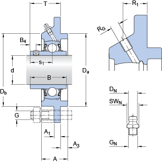 Шарикоподшипниковые узлы FYC 20 TF, SKF