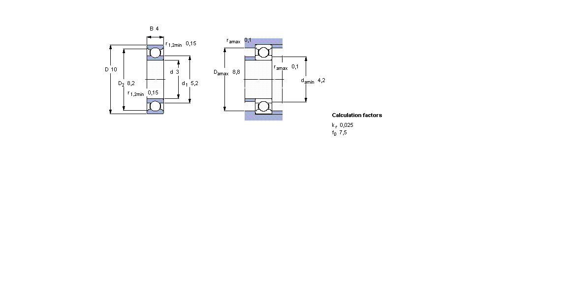 Шарикоподшипники радиальные 607-2RSR, FAG