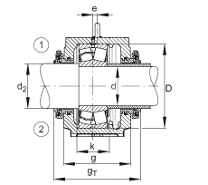 Стационарные корпуса SNS3144-H-D + 231SM200-MA + 2 NFR370/10 + NTC44 + NDK44, FAG