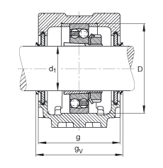 Стационарные корпуса SNV130-F-L + 1215K + H215X207 + DHV515X207, FAG