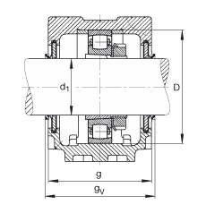 Стационарные корпуса SNV120-F-L + 20213K + H213X206 + DHV513, FAG