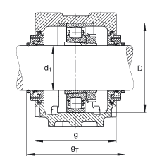 Стационарные корпуса SNV090-F-L + 20210K + H210X111 + TCV510X111, FAG