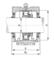 Стационарные корпуса SNV215-F-L + 20320K + H320 + DHV620, FAG