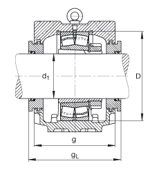 Стационарные корпуса SNV215-F-L + 21320K + H320X311 + TSV620X311, FAG