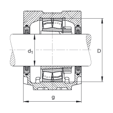 Стационарные корпуса SNV140-F-L + 21313K + H313X203 + FSV613X203, FAG