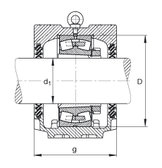 Стационарные корпуса SNV340-F-L + 22332K + H2332X508 + DH532, FAG