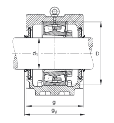Стационарные корпуса SNV340-F-L + 22332K + H2332 + DHV532, FAG