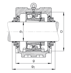 Стационарные корпуса SNV340-F-L + 22332K + H2332 + TCV532, FAG