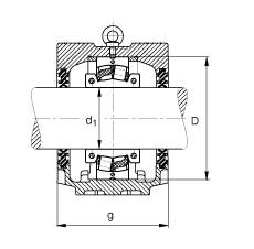 Стационарные корпуса SNV230-F-L + 222SM115-TVPA + DH526, FAG