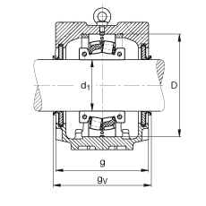 Стационарные корпуса SNV250-F-L + 222S.500 + DHV528X500, FAG