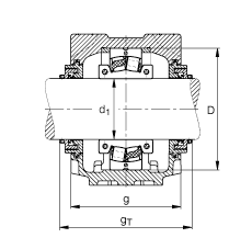 Стационарные корпуса SNV140-F-L + 222S.211 + TCV516X211, FAG