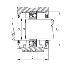 Стационарные корпуса SNV110-F-L + 2212 + DH212, FAG
