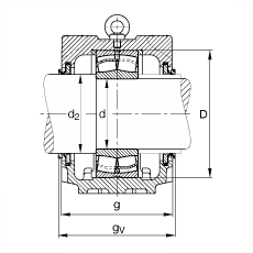 Стационарные корпуса SNV215-F-L + 22224 + DHV224, FAG