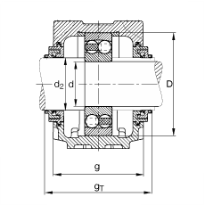 Стационарные корпуса SNV180-F-L + 2317 + TCV317, FAG
