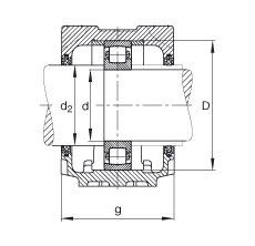Стационарные корпуса SNV052-F-L + 20304 + FSV304, FAG