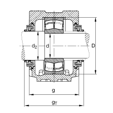 Стационарные корпуса SNV180-F-L + 21317 + TCV317, FAG