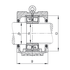 Стационарные корпуса SNV340-F-L + 22332 + DH332, FAG
