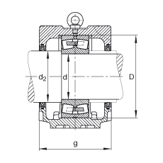 Стационарные корпуса SNV340-F-L + 22332 + FSV332, FAG