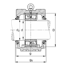 Стационарные корпуса SNV340-F-L + 22332 + DHV332, FAG