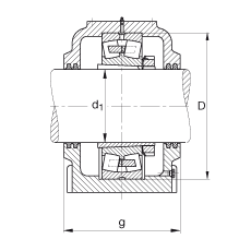 Стационарные корпуса SD544-N-FZ-BF-L + 22244K, FAG