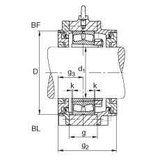 Стационарные корпуса BND3052-H-W-T-BL-S, FAG