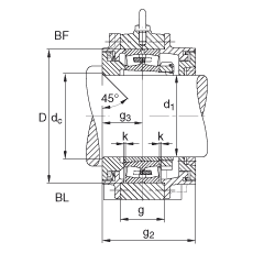 Стационарные корпуса BND3048-H-C-T-BL-S, FAG