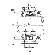 Стационарные корпуса BND3230-H-W-T-BL-S, FAG