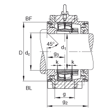 Стационарные корпуса BND3224-H-C-Y-BL-S, FAG
