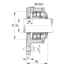 Фланцевые корпуса F511-WB-L + 22211K, FAG