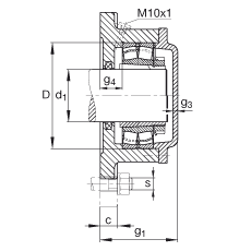 Фланцевые корпуса F520-A-L + 22220K, FAG