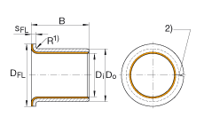 Втулки подшипников скольжения EGF40260-E40, INA