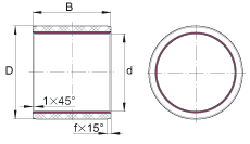 Втулки подшипников скольжения ZWB202430, INA