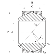 Шарнирные подшипники GE10-PB, INA