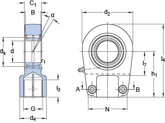 Наконечники штоков, требующие техобслуживания SILR 80 ES, SKF