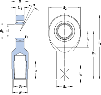 Наконечники штоков, требующие техобслуживания SIL 30 C, SKF