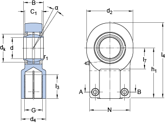 Наконечники штоков, требующие техобслуживания SIQG 100 ES, SKF
