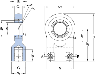 Наконечники штоков, требующие техобслуживания SIJ 80 ES, SKF