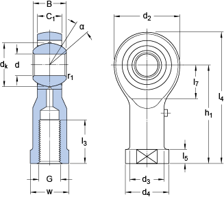 Наконечники штоков, требующие техобслуживания SILKAC 8 M, SKF