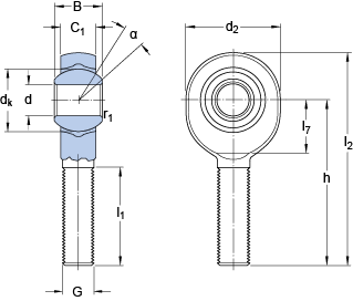 Наконечники штоков, требующие техобслуживания SAKB 8 F, SKF