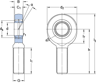 Наконечники штоков, требующие техобслуживания SAL 20 ES, SKF