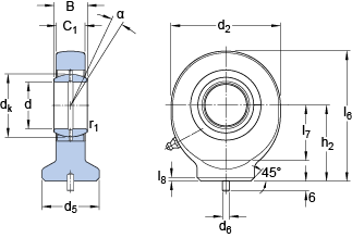 Наконечники штоков, требующие техобслуживания SC 25 ES, SKF