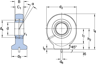 Наконечники штоков, требующие техобслуживания SC 20 ES, SKF