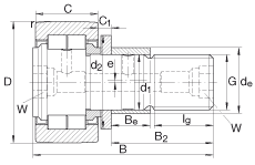 Опорные ролики с&nbsp;цапфой NUKRE40, INA