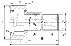 Опорные ролики с&nbsp;цапфой NUKRE52, INA