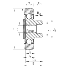 Направляющие ролики с&nbsp;цапфой ZL203-DRS, INA